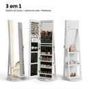 Espelho Porta Joias 360° com Organizador Interno